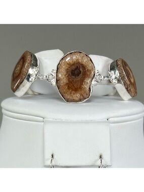 Solar Add on Item - Brown Solar Quartz 925 Bracelet